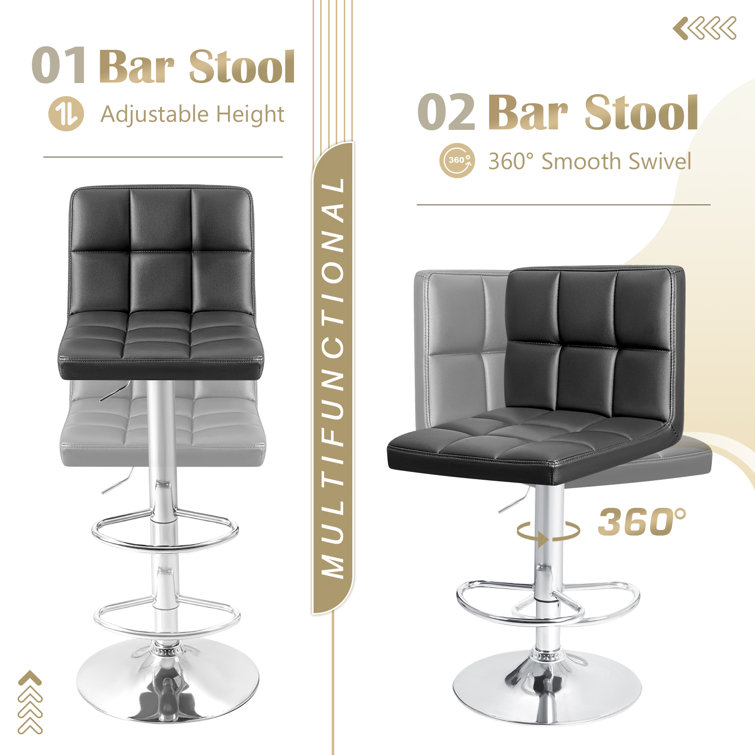 Renea Swivel Adjustable Height Bar Stool